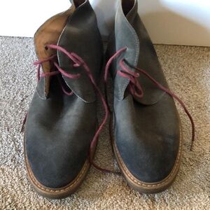 Mens 1901 Canyon suede Chukka green/brown suede burgundy lace up boot 13
